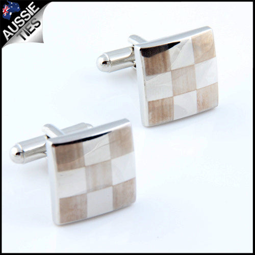 Mens 3x3 Check Board Cufflinks