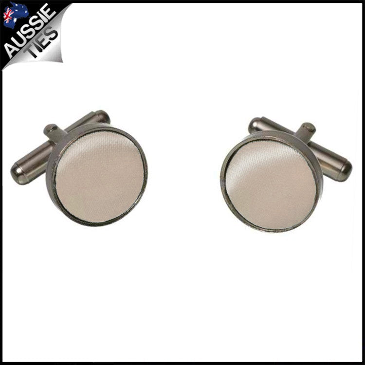 Mens Beige Tan Cufflinks