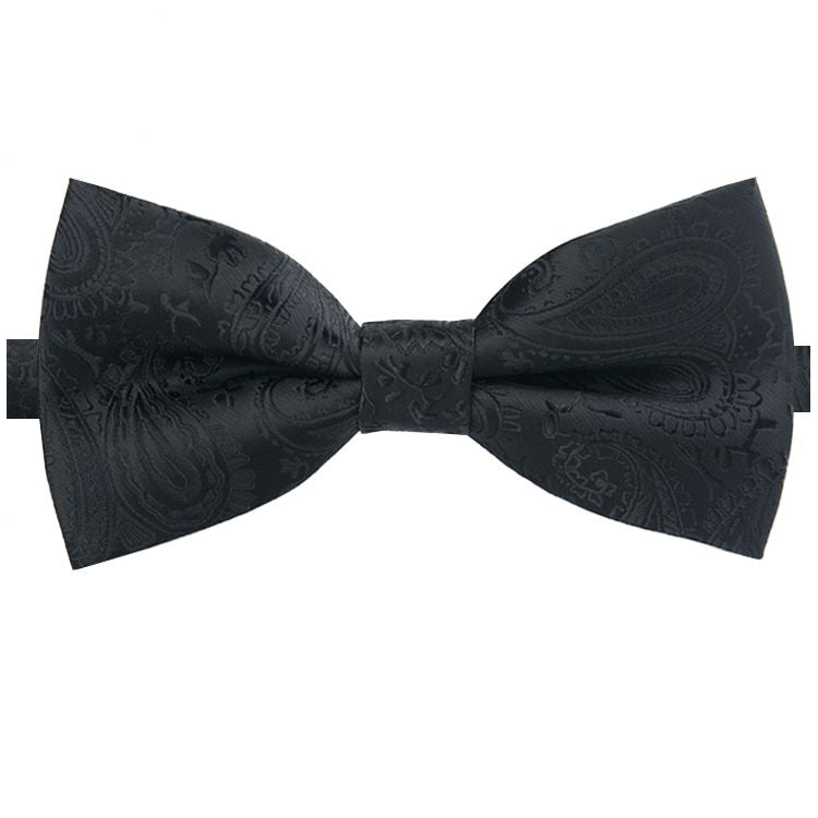 Black Paisley Bow Tie