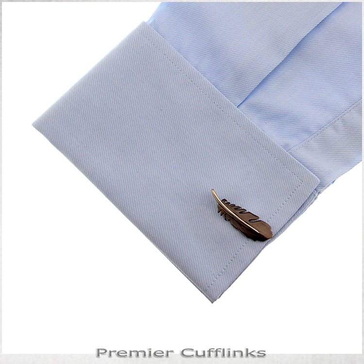 Black Feather Cufflinks