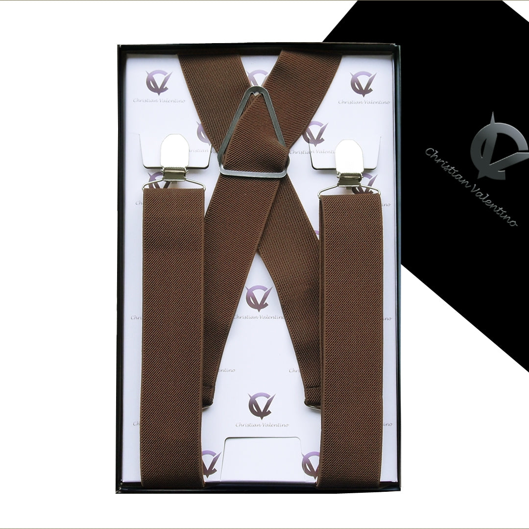 Men's Mid Brown Braces X3.5cm