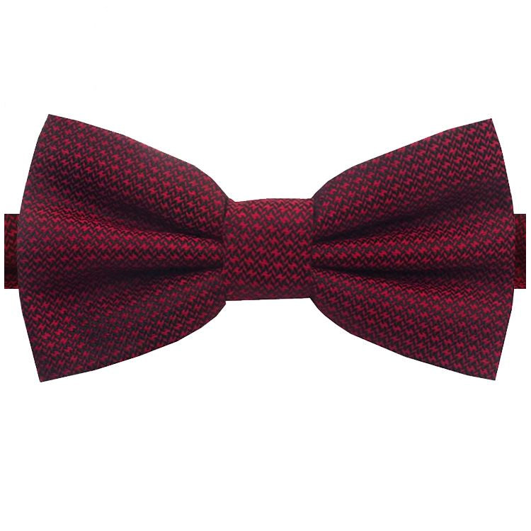 burgundy woven bow tie