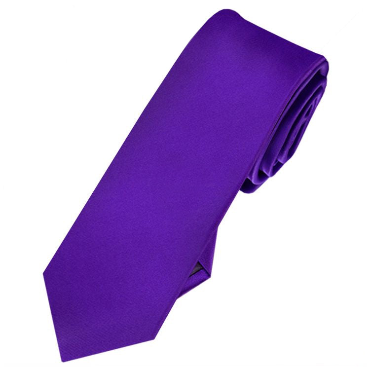 Mens Cadbury Purple Skinny Tie