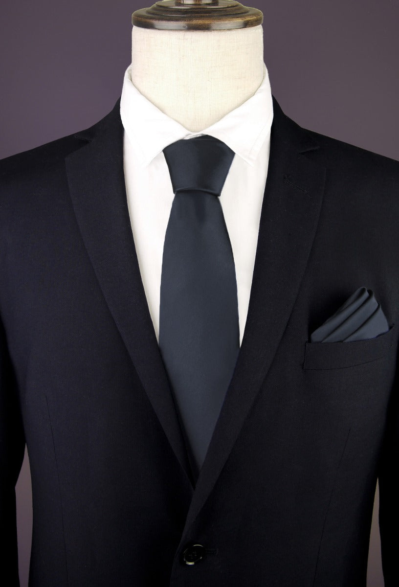 Mens Dark Silver Grey Tie