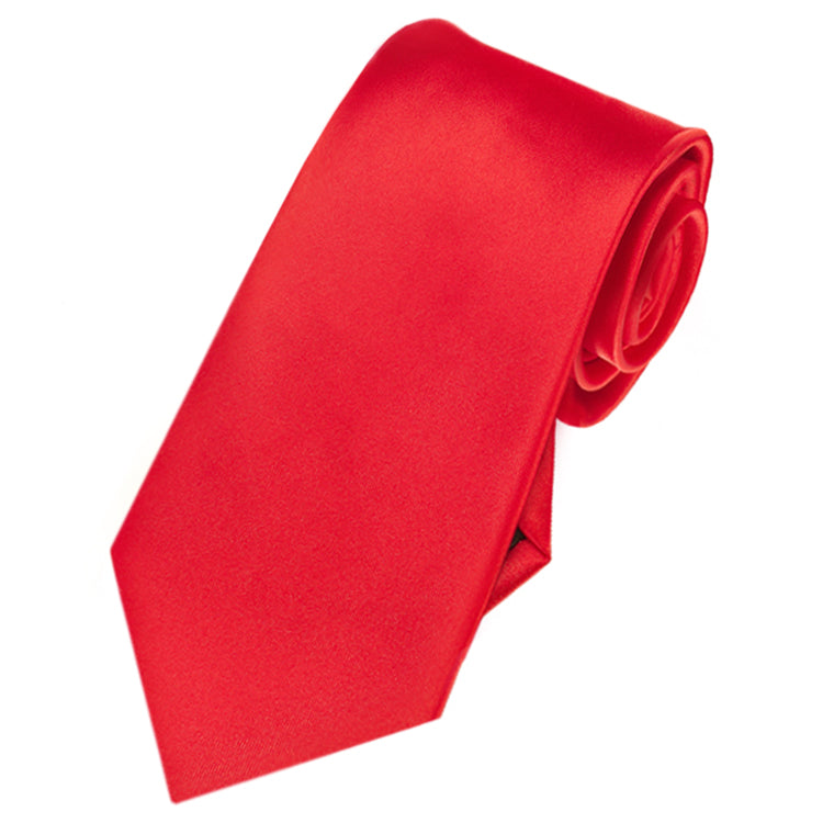 bright red slim tie