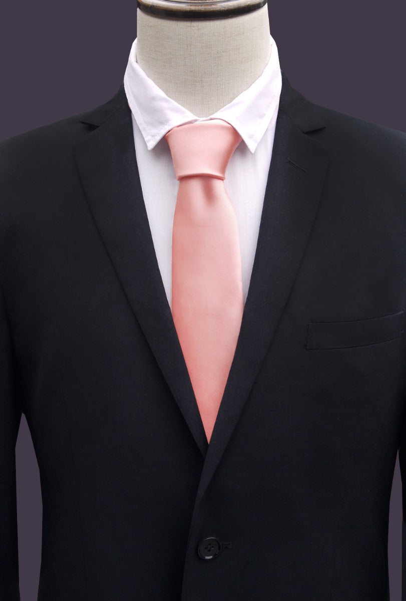 Mens Coral Salmon Tie