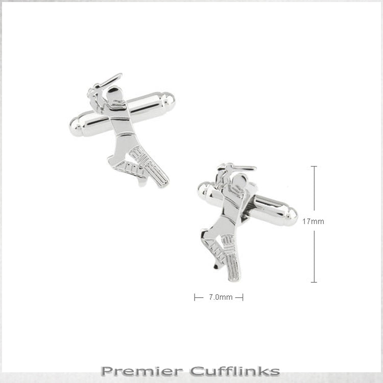 Cricket Batsman Cufflinks