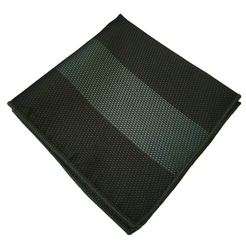 Teal, Dark Blue, Black & White Stripes Pocket Square