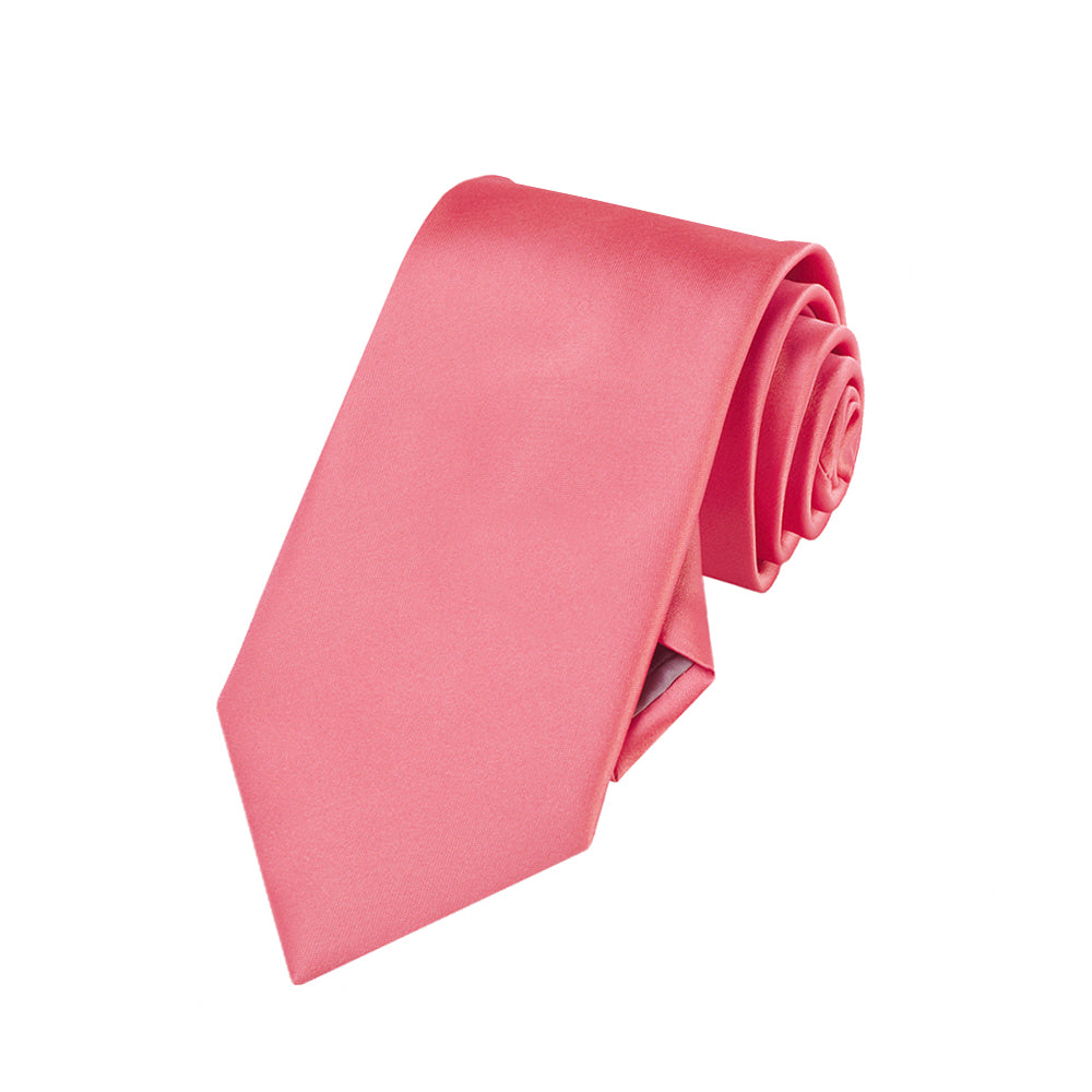 Boys Dark Coral Salmon Melon Tie