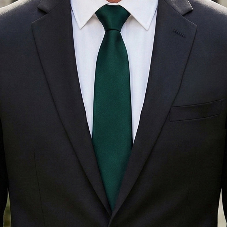 Mens Forest Dark Green Tie