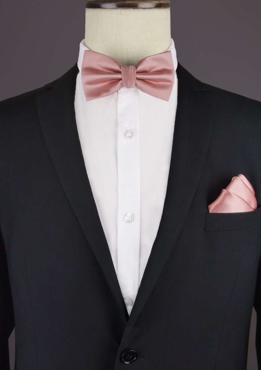 Blush Dusky Pink Bow Tie