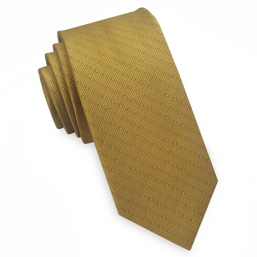 gold polka dot men's tie