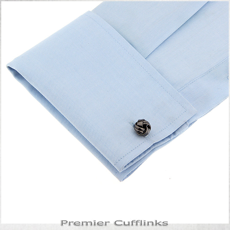 Gun Metal Knot Cufflinks