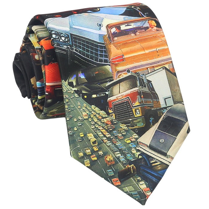 Classic Cars Slim Tie