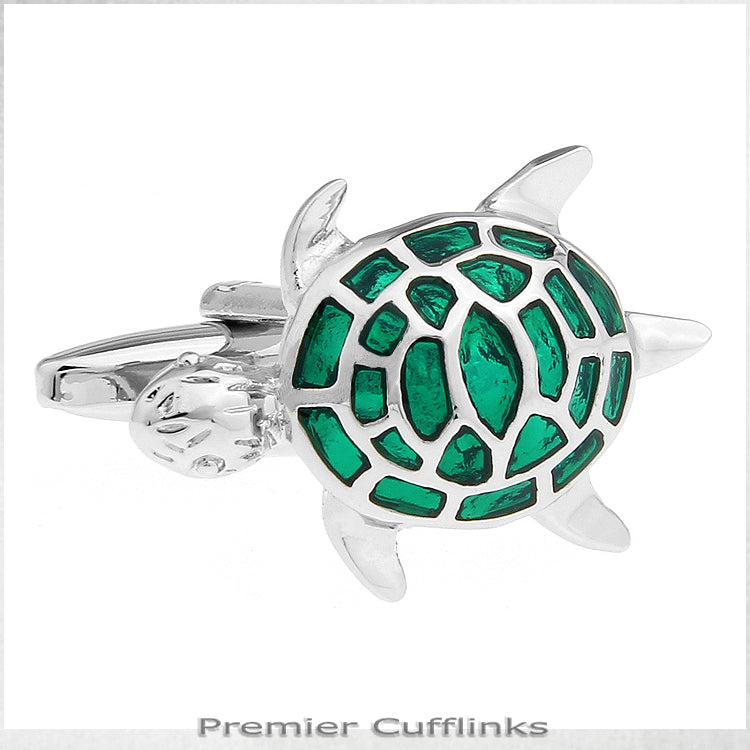 Jade Turtle Cufflinks