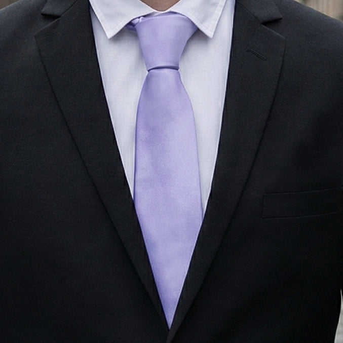 Mens Lavender Lilac Purple Tie