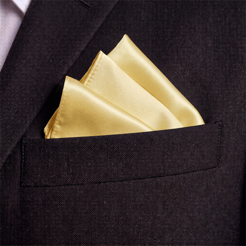 Light Gold Yellow Pocket Square
