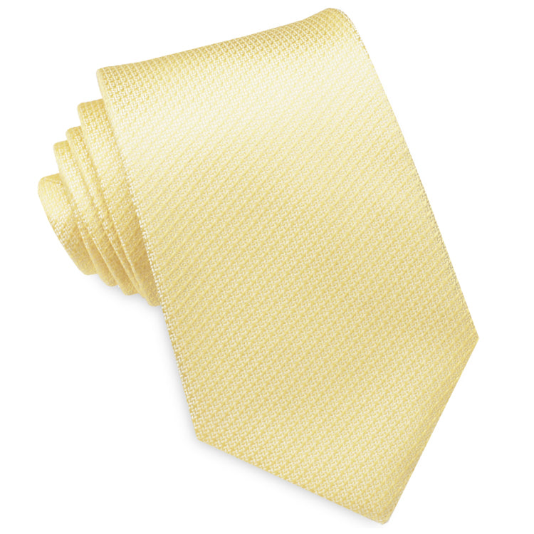 Light Gold Woven Texture Mens Tie