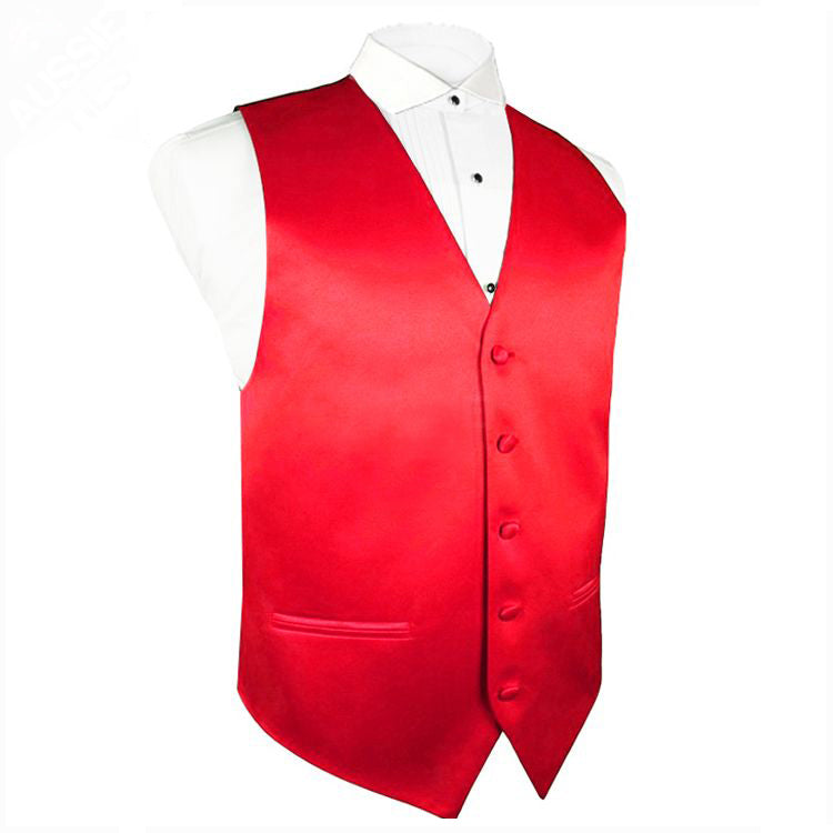 Cherry Red Waistcoat Vest