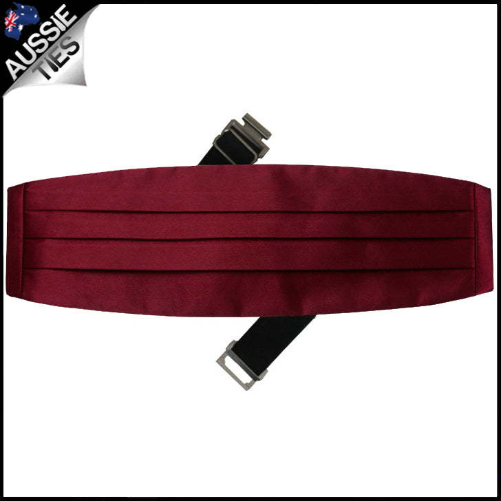 Mens Burgundy Red Cummerbund