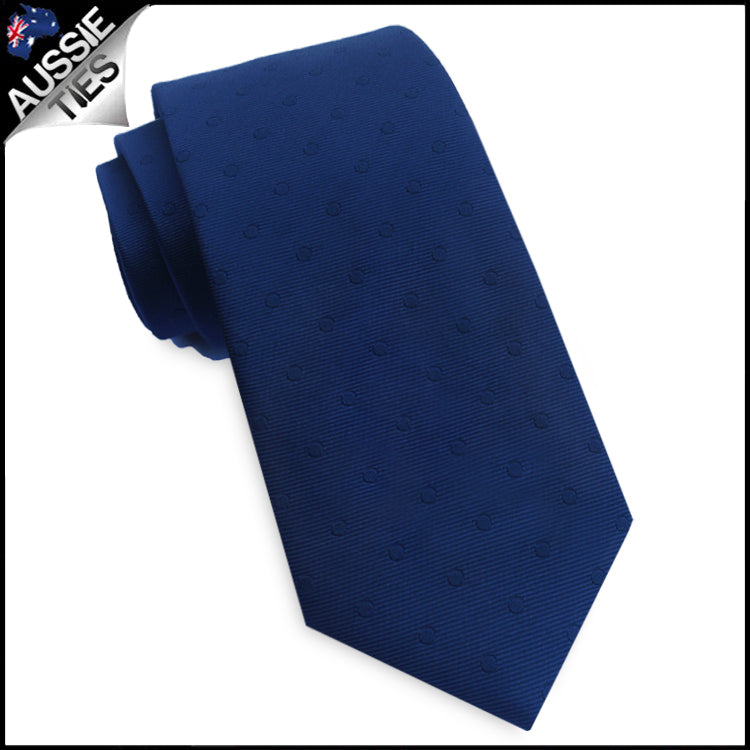 Midnight Blue with Subtle Polkadots Slim Tie