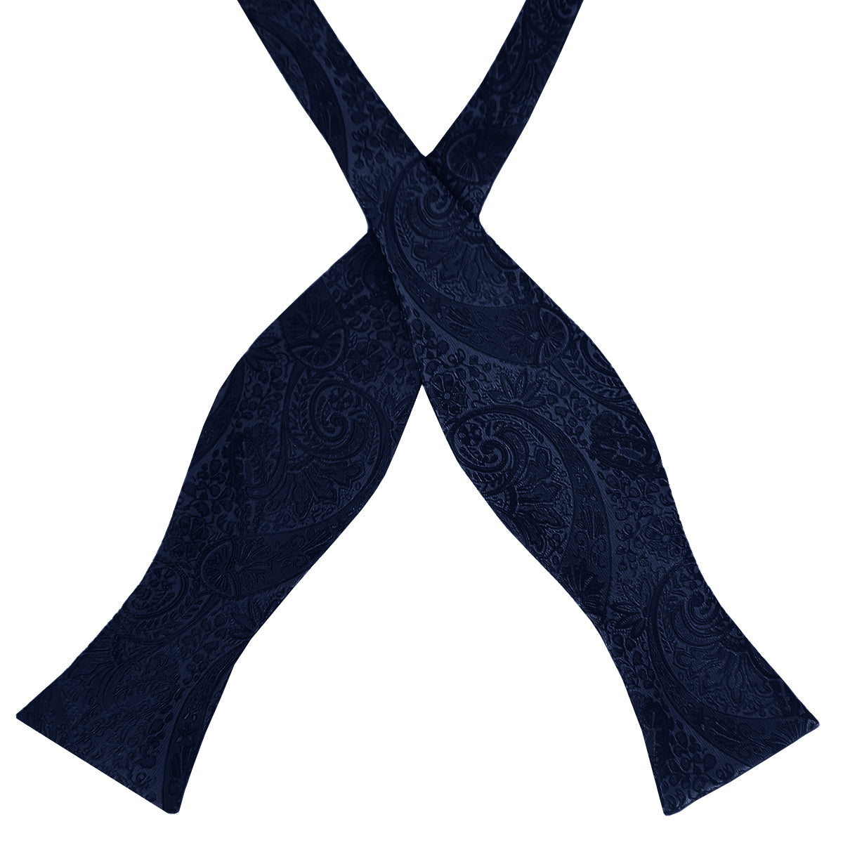 Dusty Blue Paisley Self Tie Bow Tie