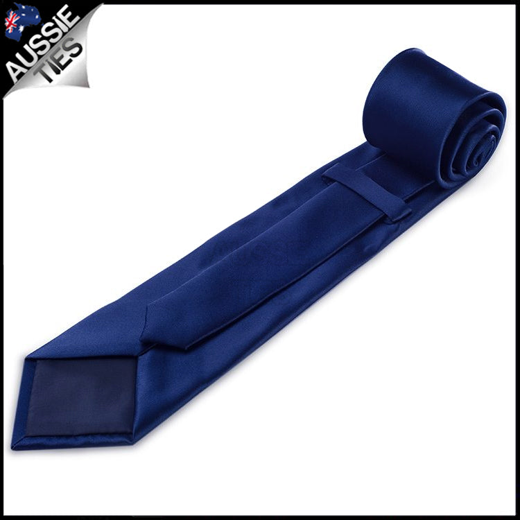 Mens Navy Dark Royal Blue Tie