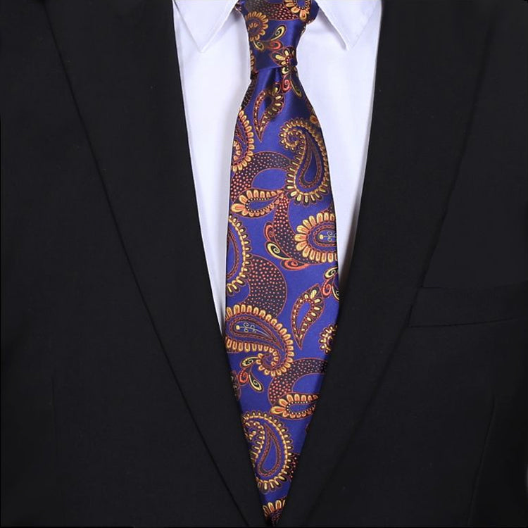 mens purple and gold paisley tie
