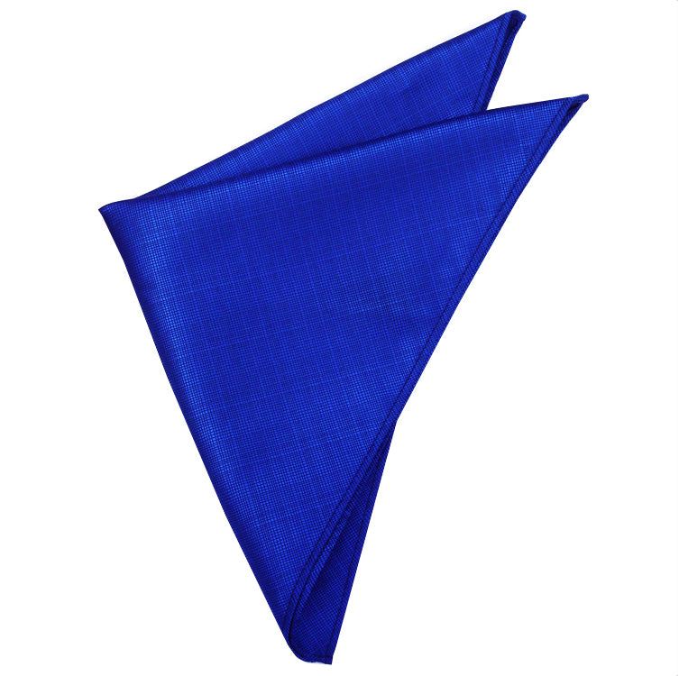 Royal Blue with Micro Check Texture Pocket Square