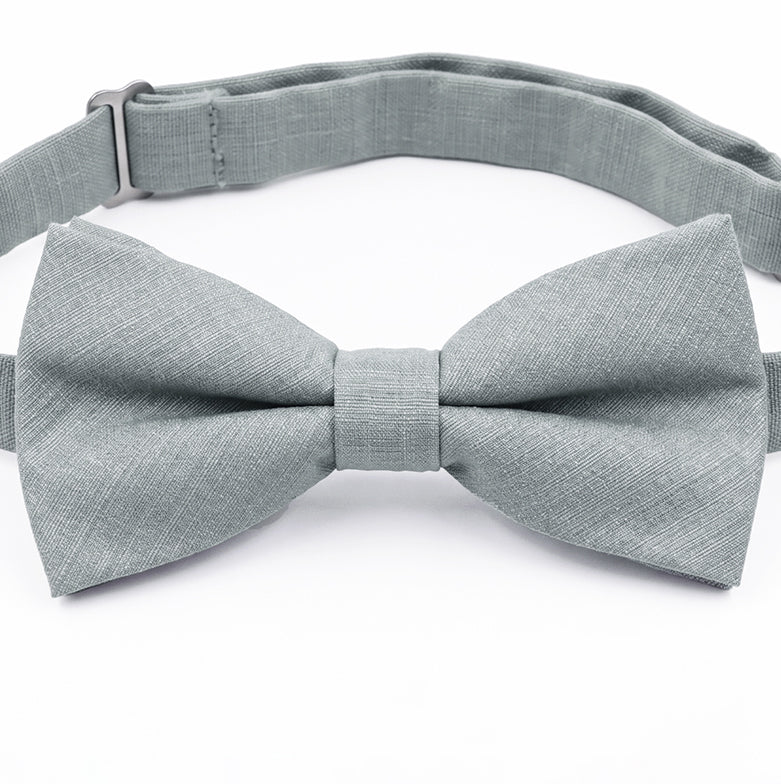 Sage Grey Bamboo & Cotton Blend Men's Bow Tie