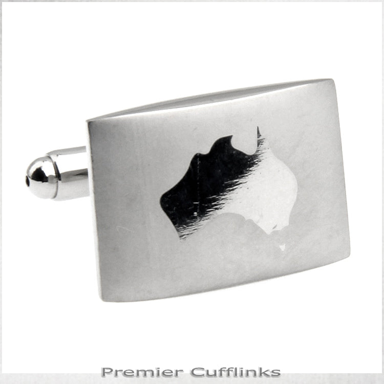 Silver Australia Inset Cufflinks