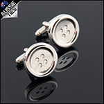 Mens Silver Buttons Cufflinks