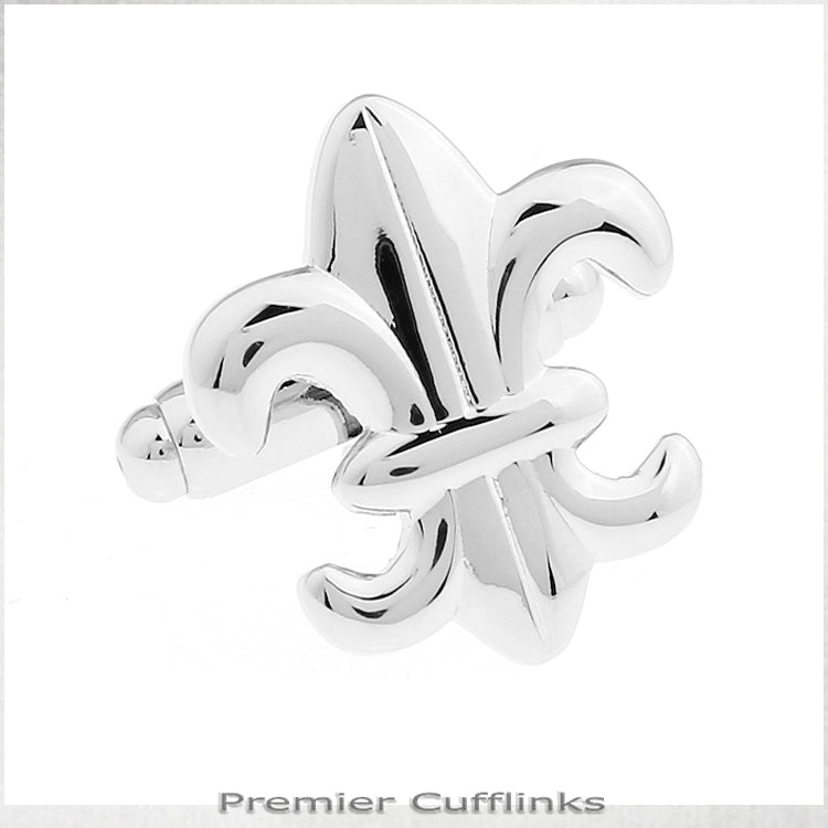 Silver Fleur De Lis Cufflinks