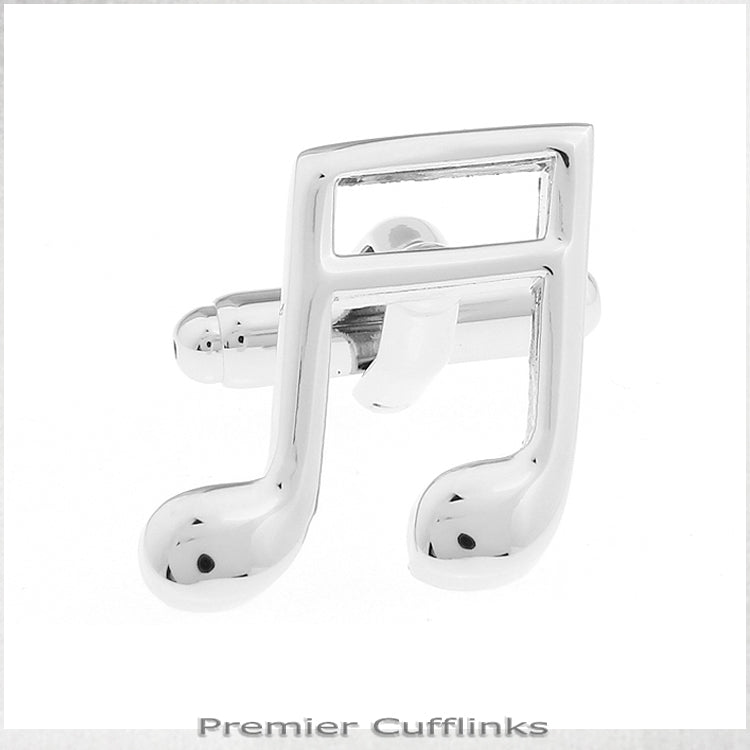 Silver Music Notes Cufflinks