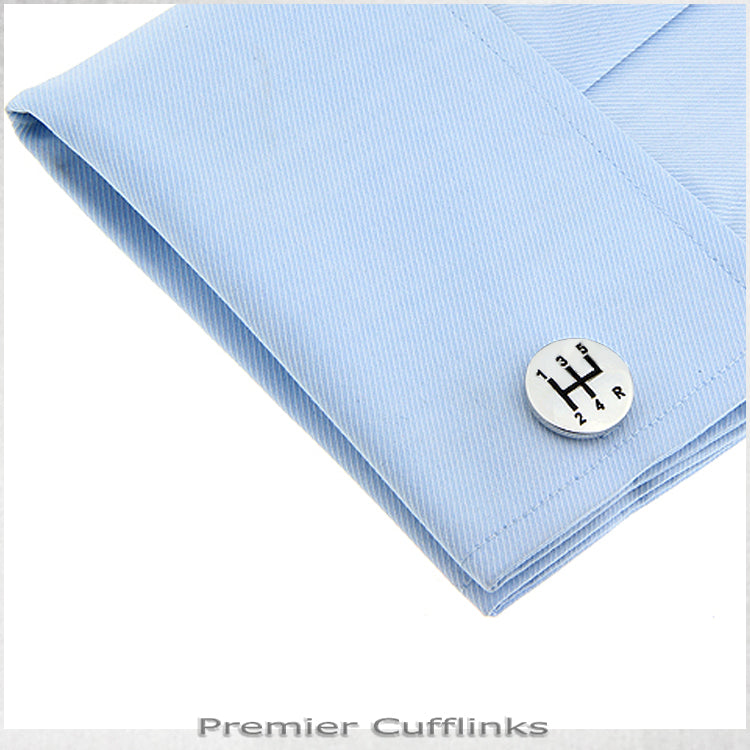 Silver Sports Gear Cufflinks
