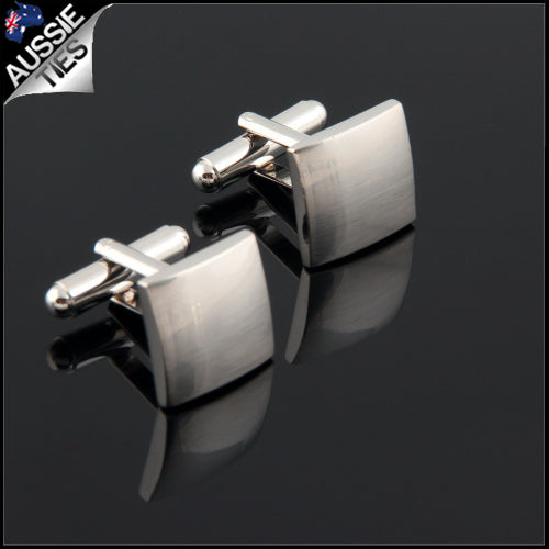 Mens Silver Squares Cufflinks