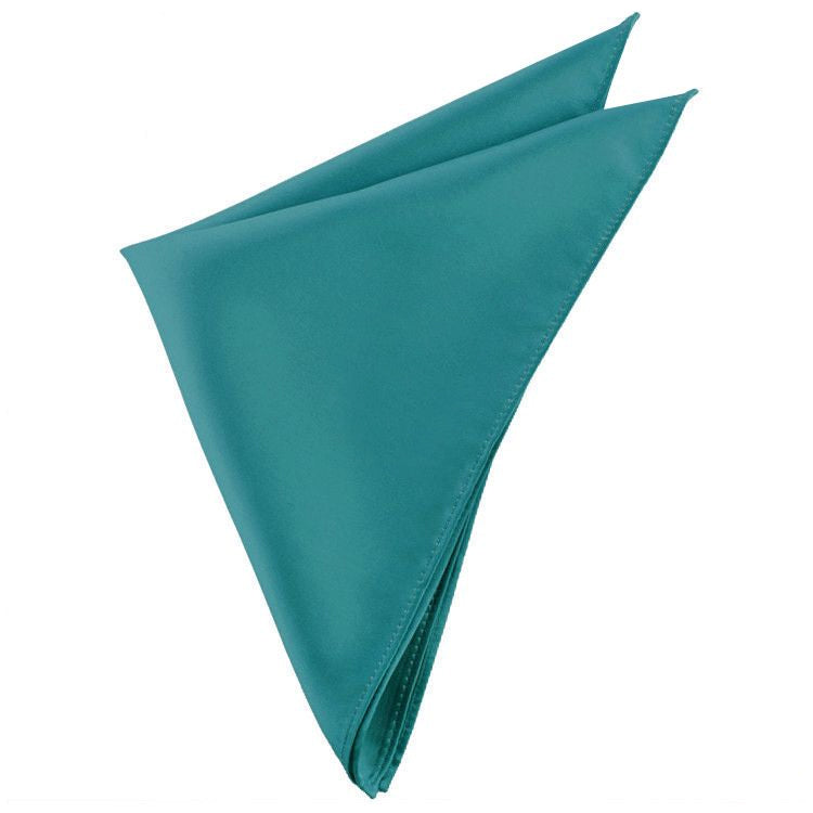 Teal Blue Tie and Pocket Square Set