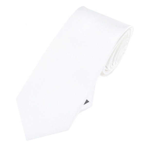 white slim tie