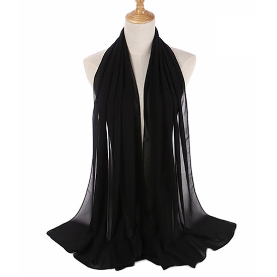Black Bubble Chiffon Women's Scarf