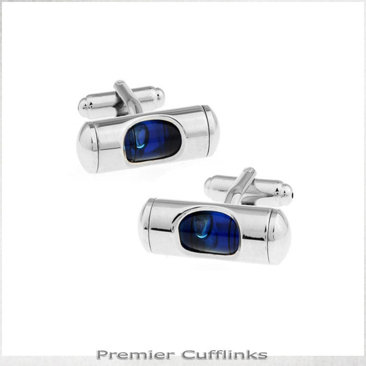 Blue Spirit Level Cufflinks