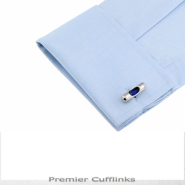 Blue Spirit Level Cufflinks
