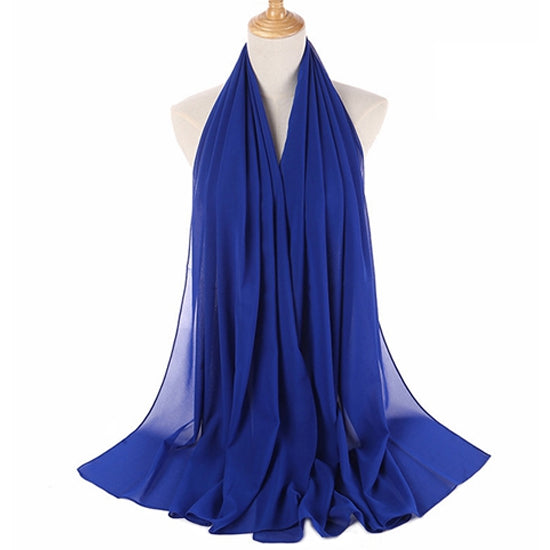 Royal Blue Bubble Chiffon Scarf