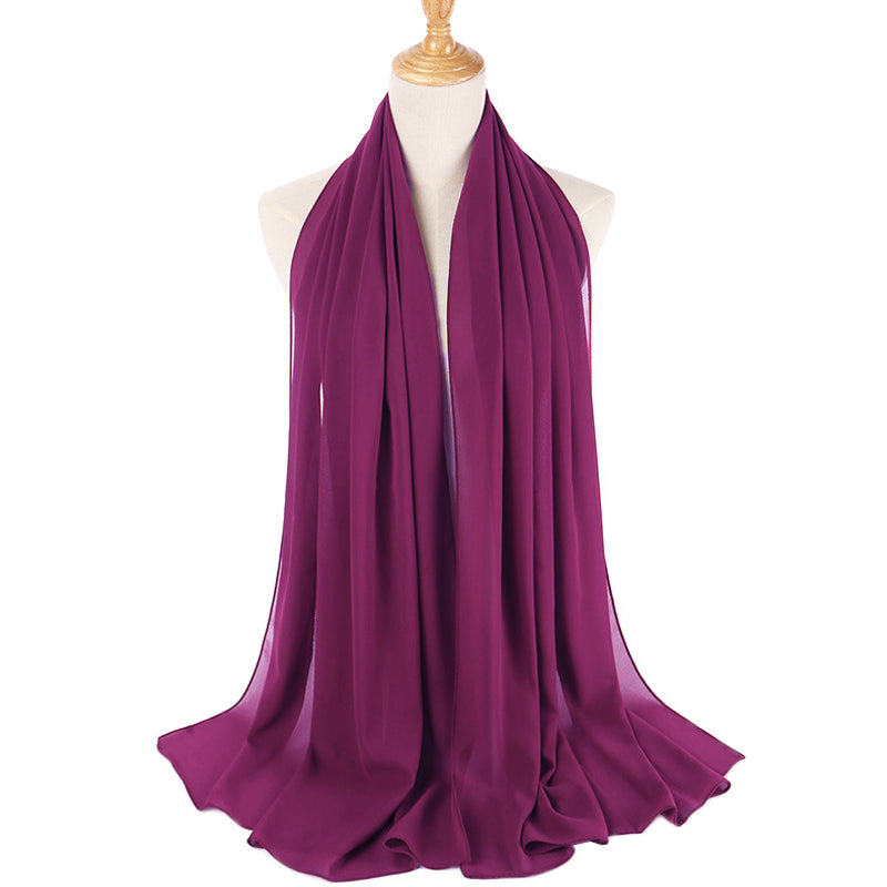 Women's Purple Raspberry Bubble Chiffon Scarf