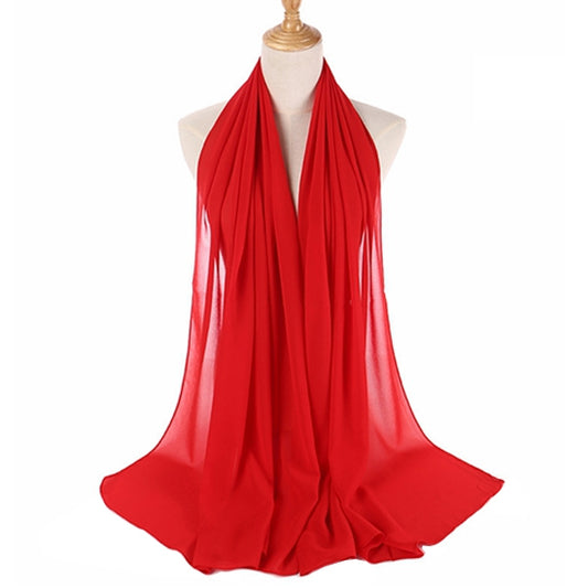 Bright Red Bubble Chiffon Scarf