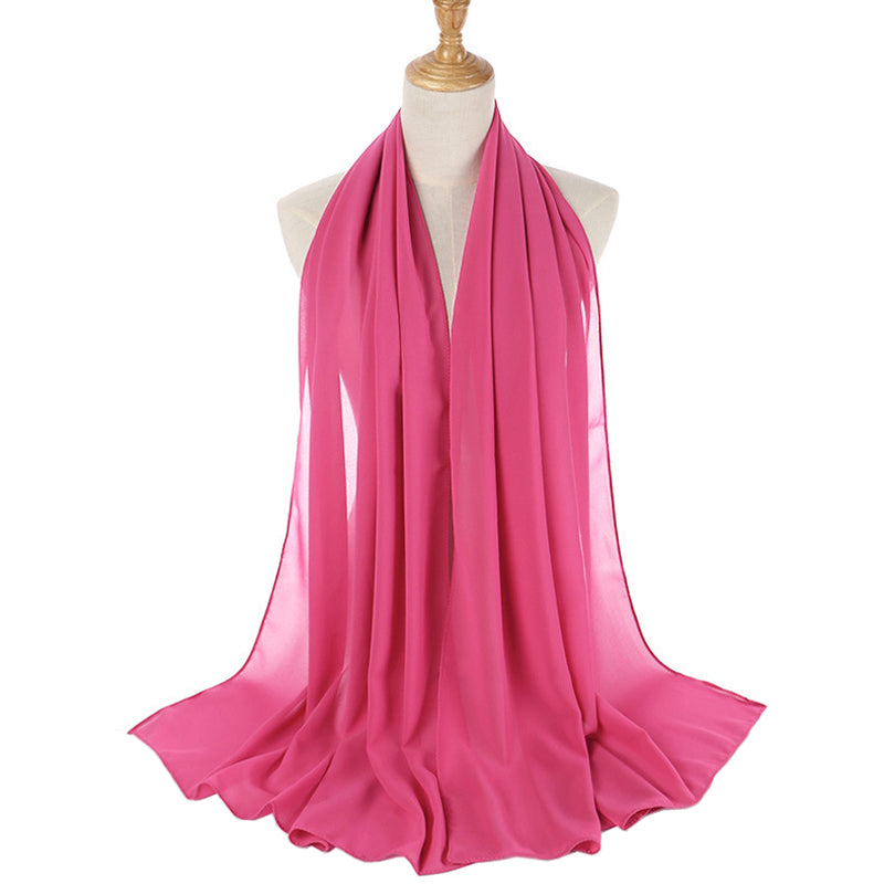 Hot Pink Women's Bubble Chiffon Scarf