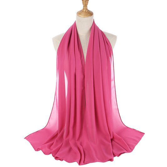 Hot Pink Women's Bubble Chiffon Scarf