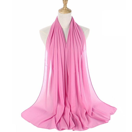 Candy Pink Bubble Chiffon Scarf