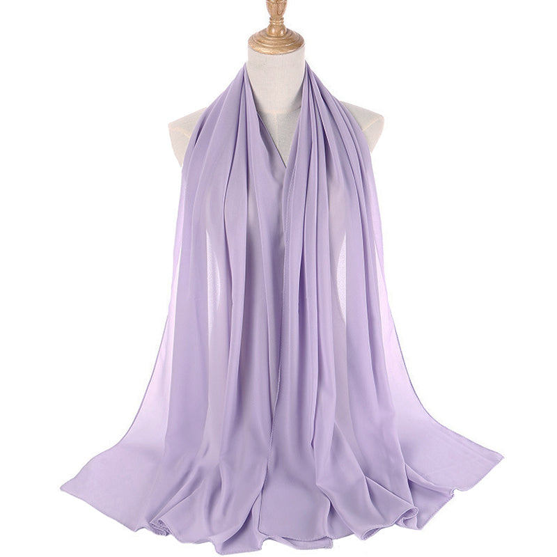 Lilac Purple Bubble Chiffon Scarf