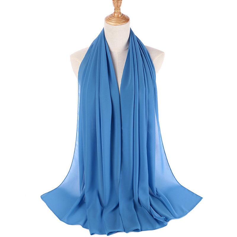 Bright Blue Bubble Chiffon Scarf