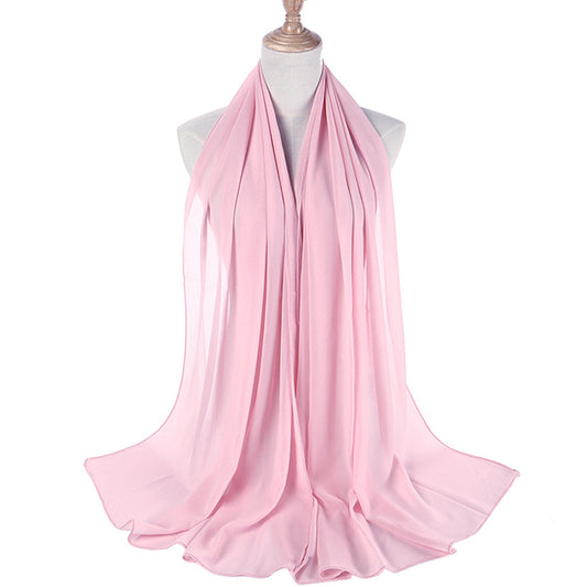 Soft Pink Bubble Chiffon Scarf